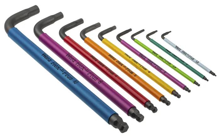 Wera 950/9 Hex-Plus Multicolour 1 SB L-key set, metric, BlackLaser, 9 pieces (05073593001) - Apollo Industries 