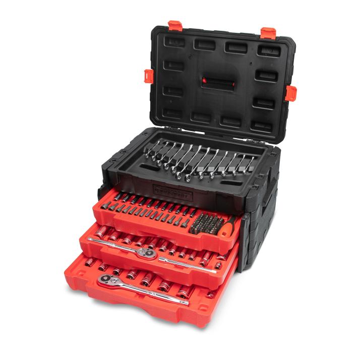 Crescent CTK229C - 229 Piece 1/4", 3/8", 1/2" Mechanics Hand Tool Set with 3 Drawer Storage Case