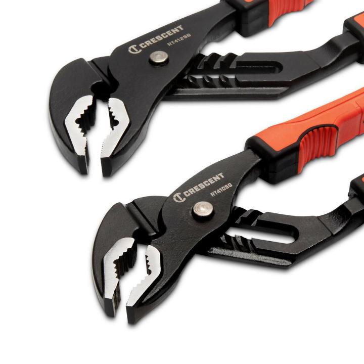 Crescent RT400SGSET2R-05 - 2 Piece Grip Zone™ V-Jaw Tongue & Groove Plier Set with Dual Material Rawhide Handle