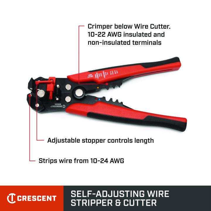 Crescent 8WSCSA - 8" Self-Adjusting Wire Stripper & Cutter