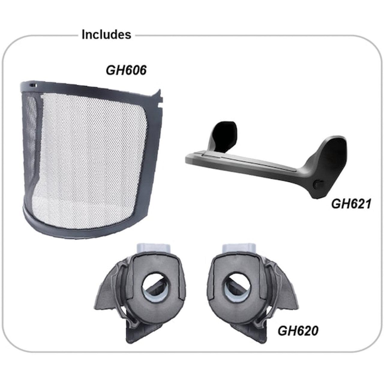 General Electric Black Full Face Mesh Visor Kit with Steel Visor (GH604)