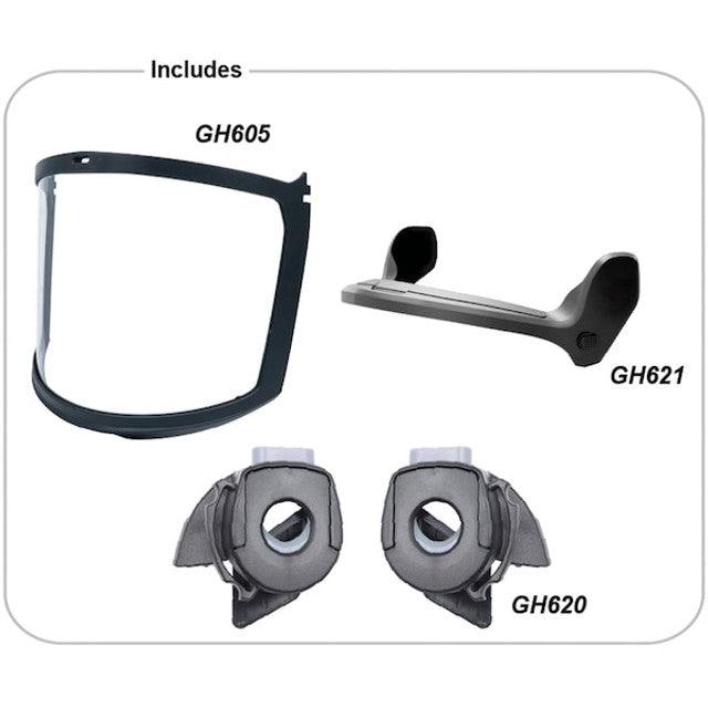 General Electric Black Frame Full Face Visor Kit with Clear Visor (GH603)