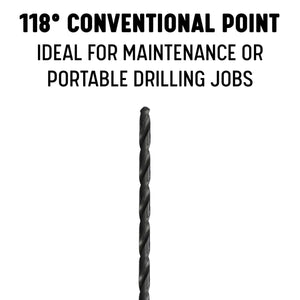 Image with text describing the drill conventional point