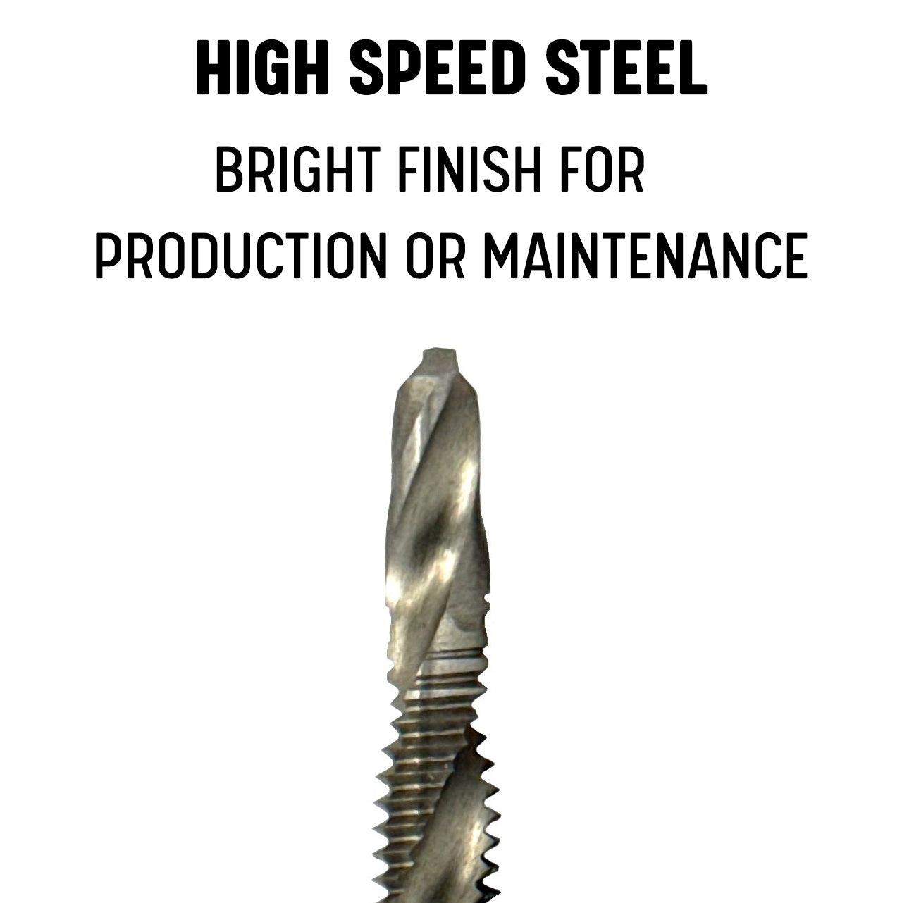 Image with text describing the drill/tap material as hss