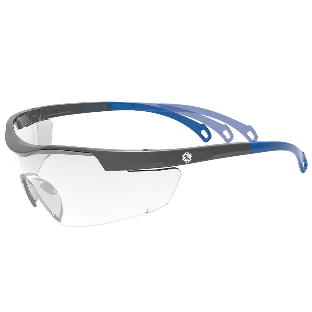 General Electric Safety Glasses with Length Adjustable Temples (01 Series) (Gray/Blue)