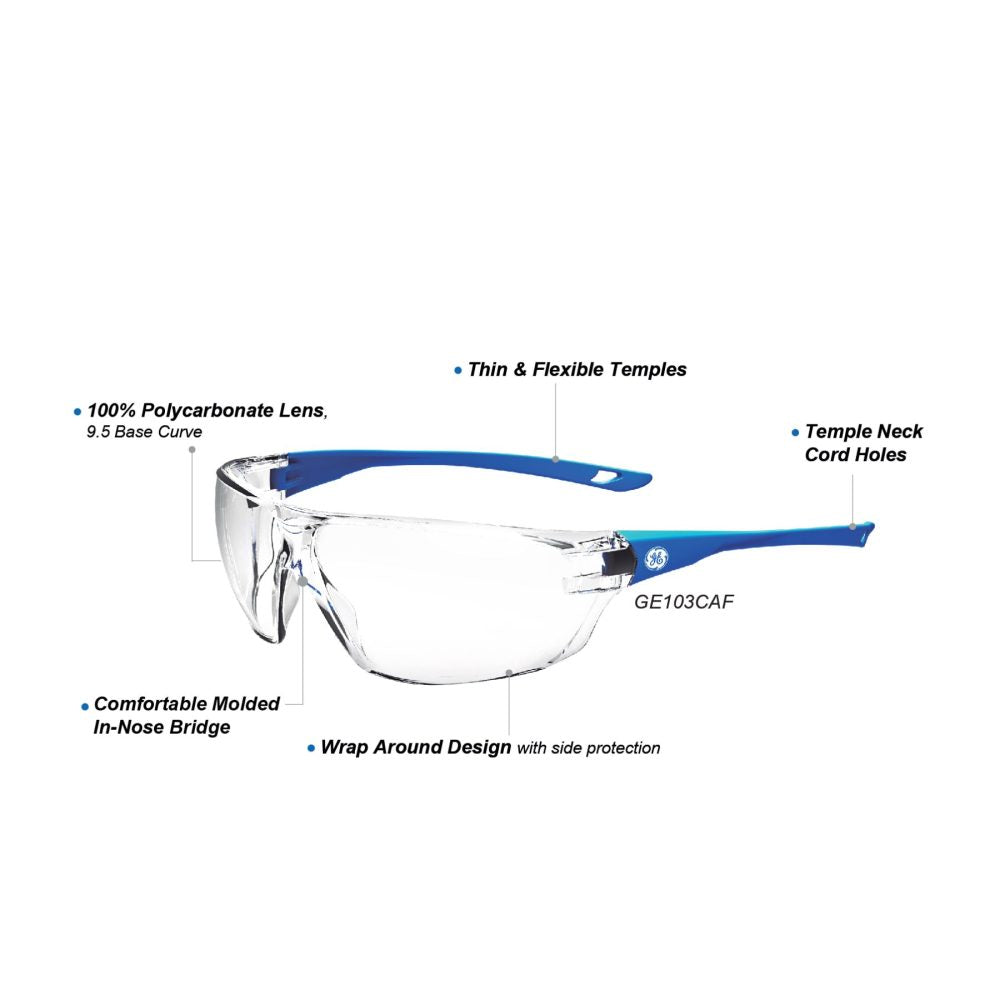 General Electric Lightweight Safety Glasses (03 Series) (Blue)