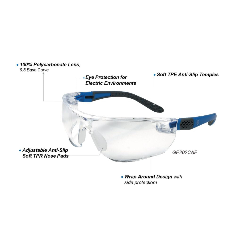General Electric Dielectric Safety Glasses (02 Series) (Blue/Gray)