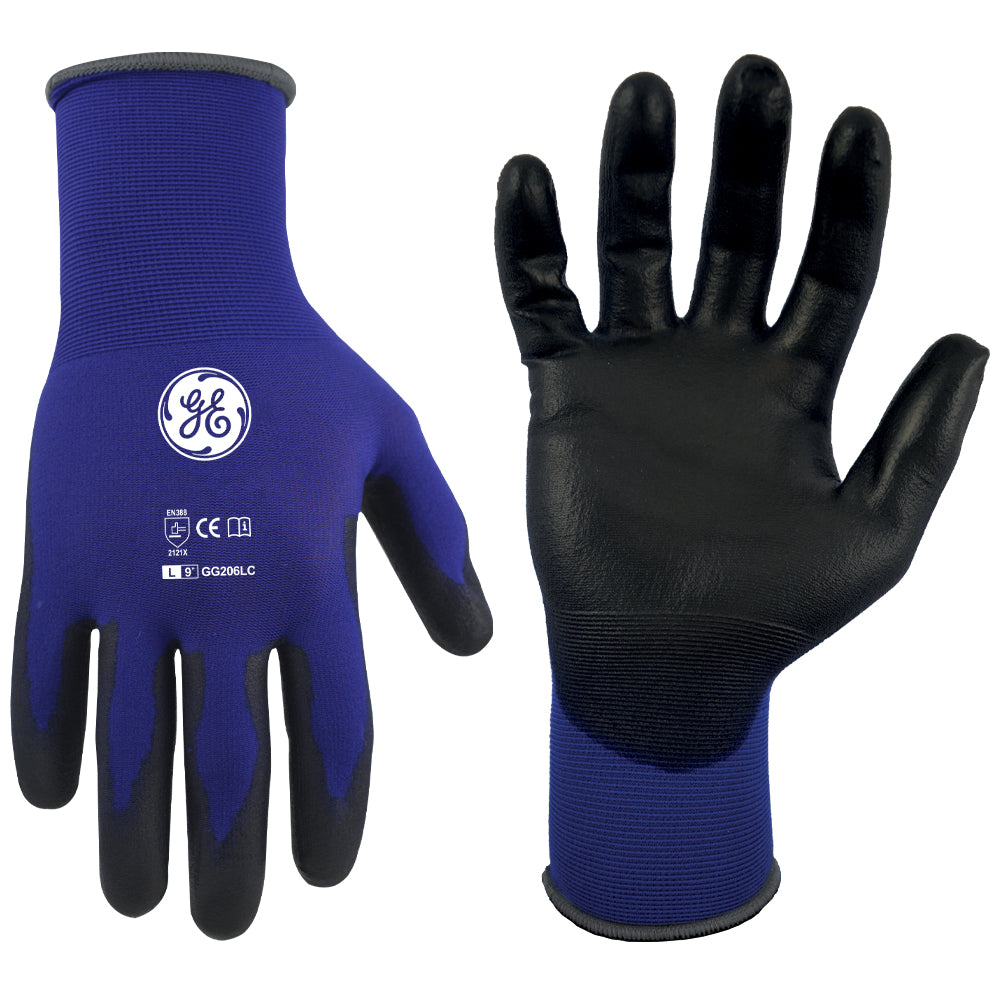 General Electric 18 GA Touch Screen PU Dipped Gloves general purpose gloves Unisex (GG206)