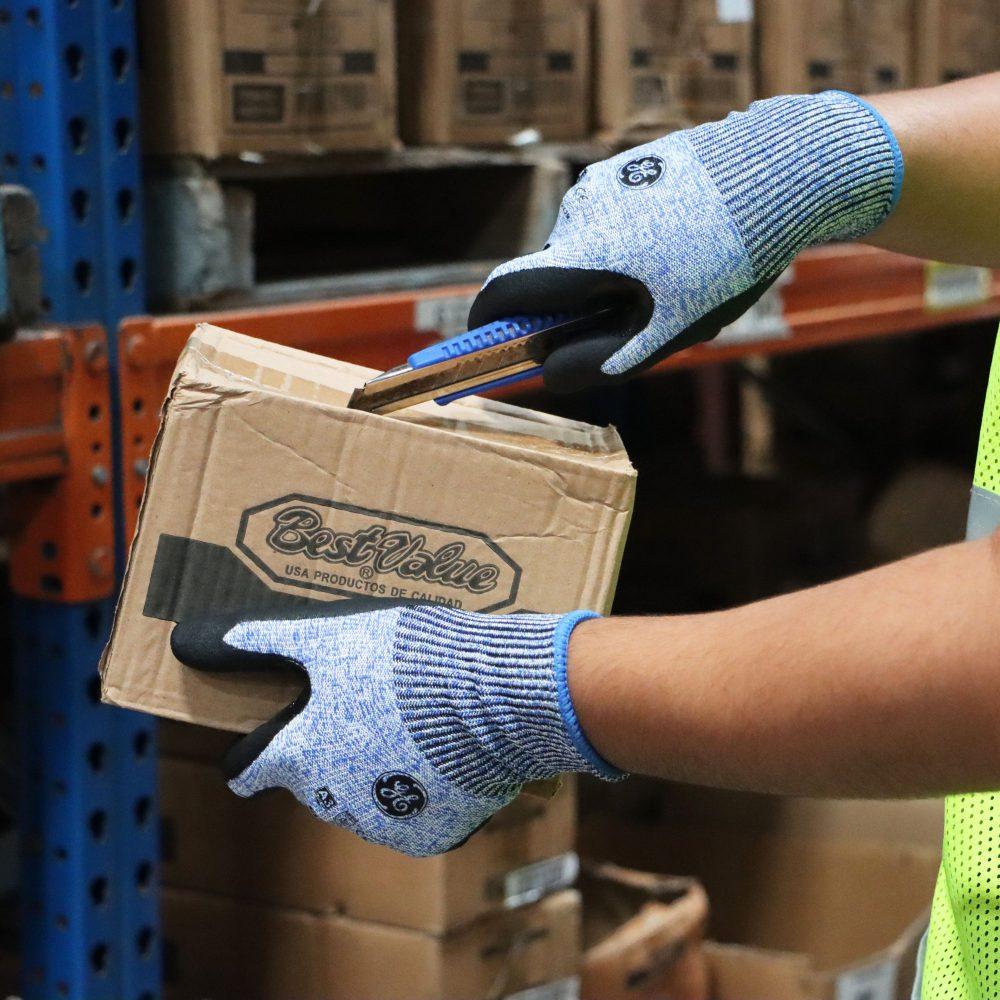 General Electric 13 GA Micro Foam Nitrile Dipped Gloves A3 cut resistant gloves - Apollo Industries 