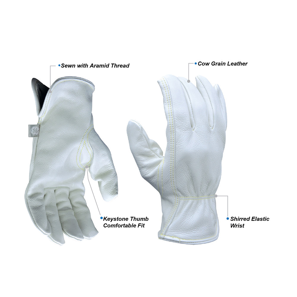 General Electric Cow Grain Leather Driver Gloves Unisex (GG304)