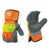 General Electric Hi-Vis Reinforced Double Palm Cow Split Leather Gloves Unisex (GG322)