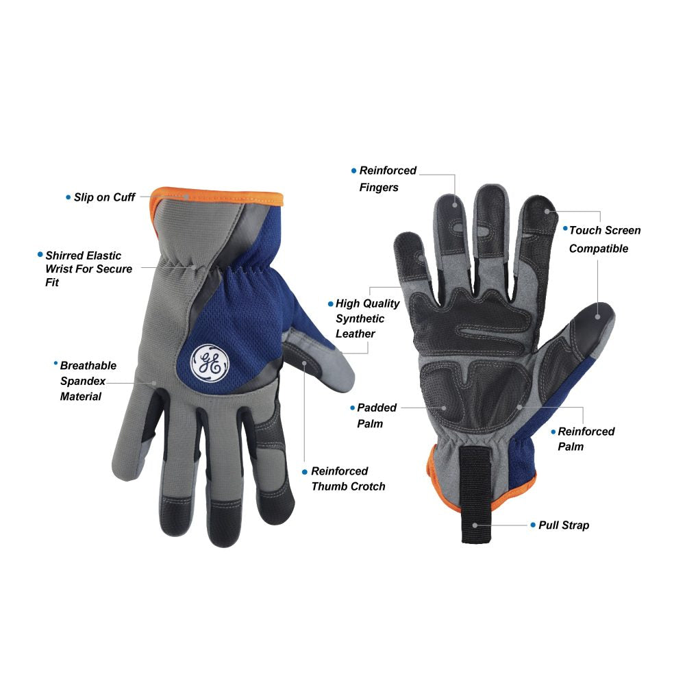 General Electric Touch Screen Pro Mechanics Gloves Slip On Unisex (GG410)