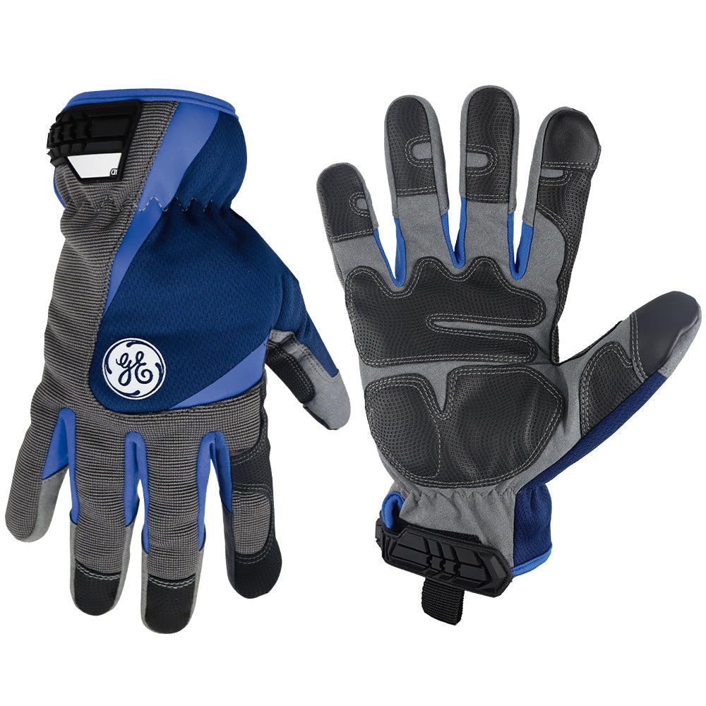 General Electric Touch Screen Pro Mechanics Gloves Velcro Cuff Unisex (GG411)