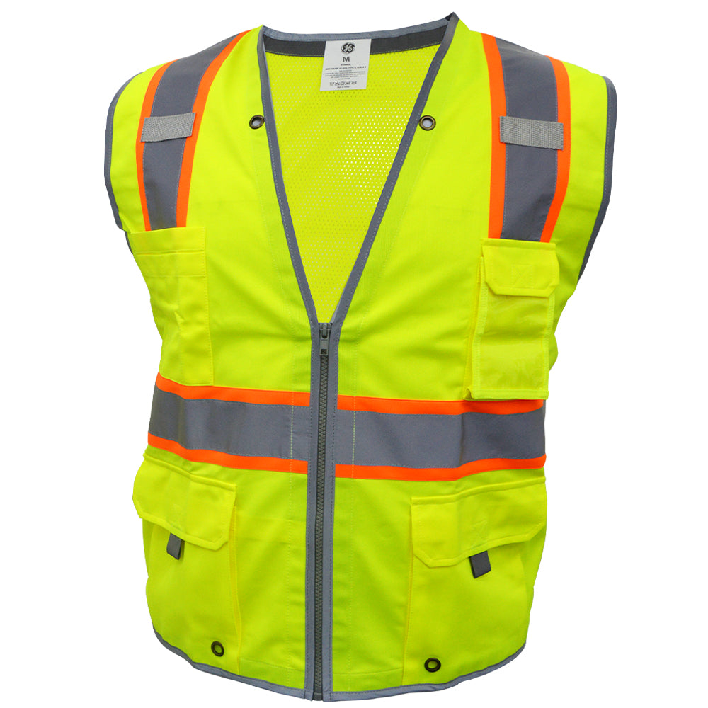 General Electric Heavy Duty Engineer Safety Vest – 8 Pockets (GV086)