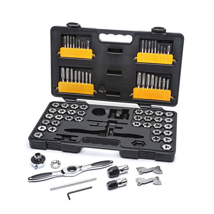 GearWrench 3887 - 77 Piece SAE/Metric Ratcheting Tap and Die Set