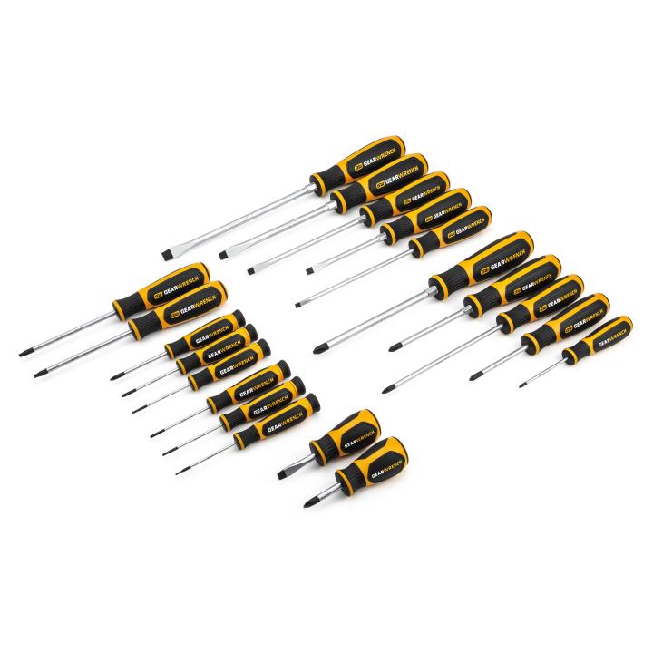 GearWrench 80066H - 20 Piece Phillips®/Slotted/Torx® Dual Material Screwdriver Set