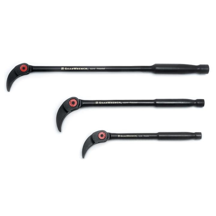 GearWrench 82301D - 3 Piece Indexing Pry Bar Set 8", 10" & 16"