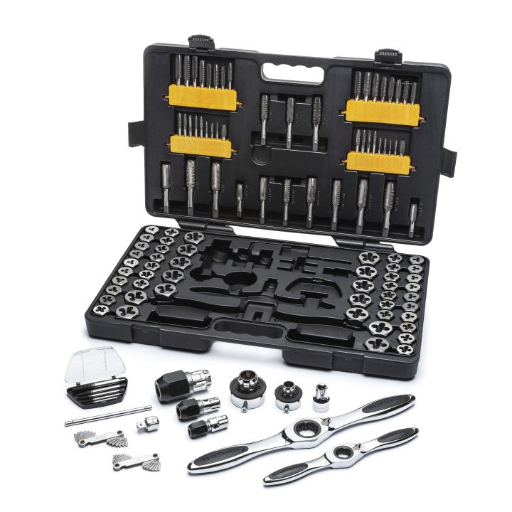 GearWrench 82812 - 114 Piece SAE/Metric Ratcheting Tap and Die Set