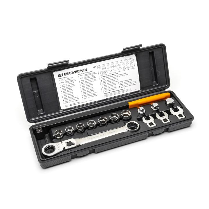 GearWrench 89000 - 15 Piece Serpentine Belt Tool Set with Locking Flex Head Ratcheting Wrench