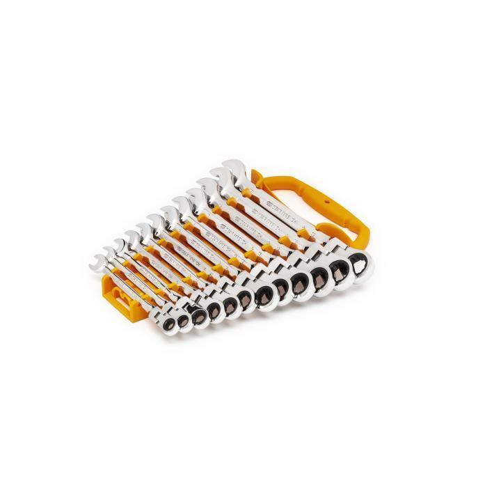 GearWrench 9901D - 12 Piece 72-Tooth 12 Point Flex Head Ratcheting Combination Metric Wrench Set