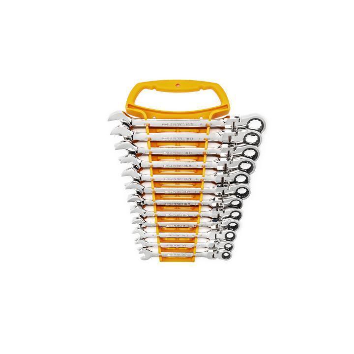 GearWrench 9901D - 12 Piece 72-Tooth 12 Point Flex Head Ratcheting Combination Metric Wrench Set