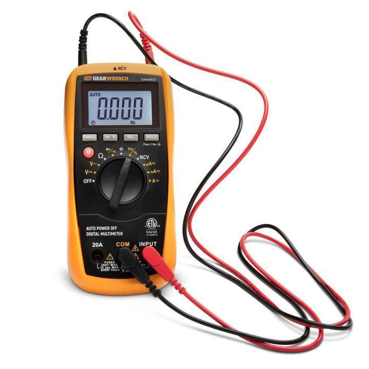 GearWrench GWDM015 - Technicians True RMS Digital Multimeter, over-range indicator, overload protection, and automatic power-off