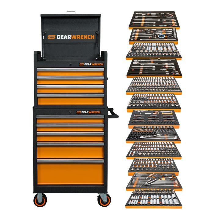 GearWrench MEGAMODPRO - 791 Piece MEGAMOD Master Mechanics Tool Set in Premium Modular Foam Trays with Tool Storage