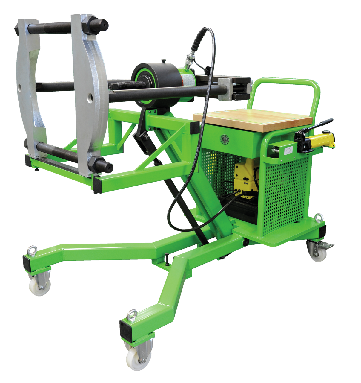 kukko goliath-518 mobile hydraulic puller goliath, up to  spread, 520 mm reach with max. 50 t t tension force for disassembling large bearings, gears, and similar components in heavy industry, railways, power plant