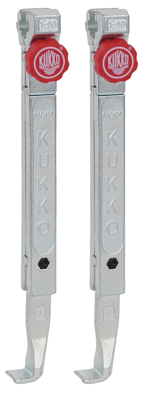 kukko 1-252-p quick-adjustable standard jaws (pair, total length 282 mm) for 2-jaw universal pullers
