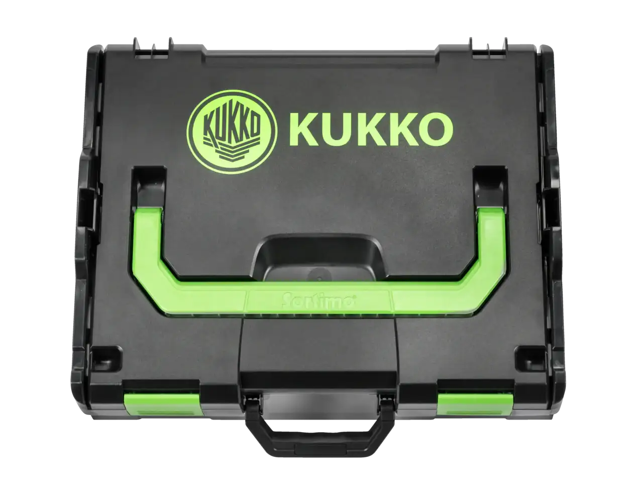 KUKKO black and green tool case with logo, durable industrial storage box