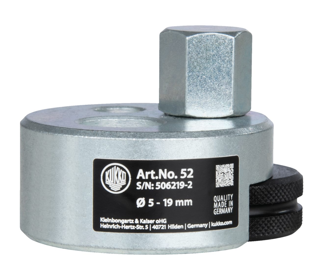 kukko 52 stud extractor ø 5-19 mm with large clamping range for extracting stud bolts or broken components in automotive and industrial applications