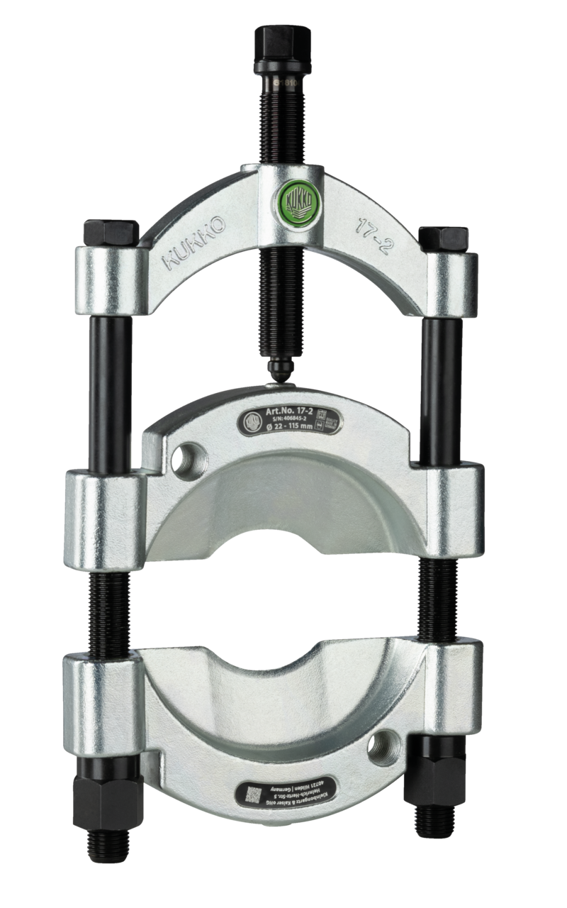 kukko 17-2 cutting device with quick clamping spindle ø 22-115 mm for pulling ball bearings, roller bearings, inner rings, and other flat-lying parts in crafts, industry,