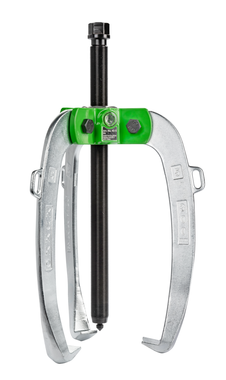 kukko 45-5 handy, 3-arm industrial puller 300 x 250 mm with power-transmitting and self-centering puller legs for pulling bearings, gears, and discs in all common sizes for crafts, workshops, and industry