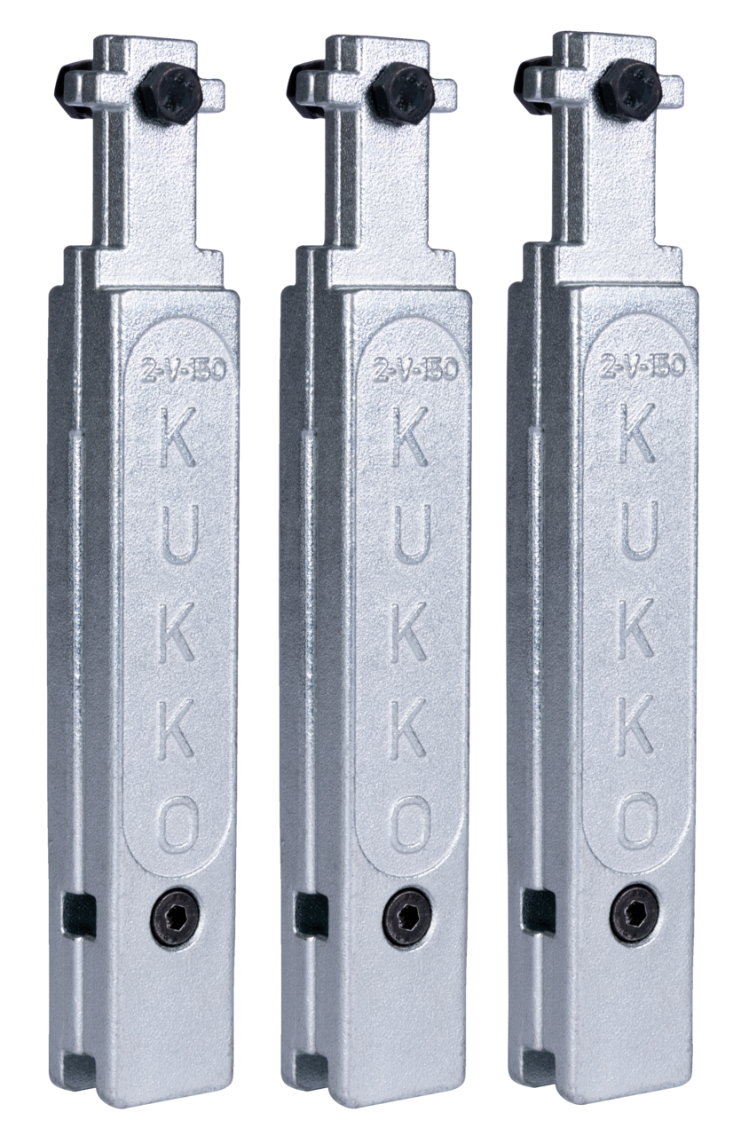 kukko 2-v-150-s puller extensions (set, 150 mm extension) for gripping of components that are seated particularly deep on a shaft
