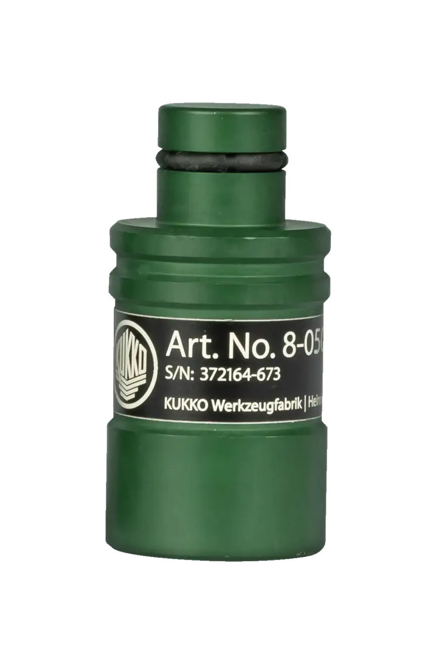 Green Kukko metal shop tool, cylindrical shape, labeled with part number 8-051.