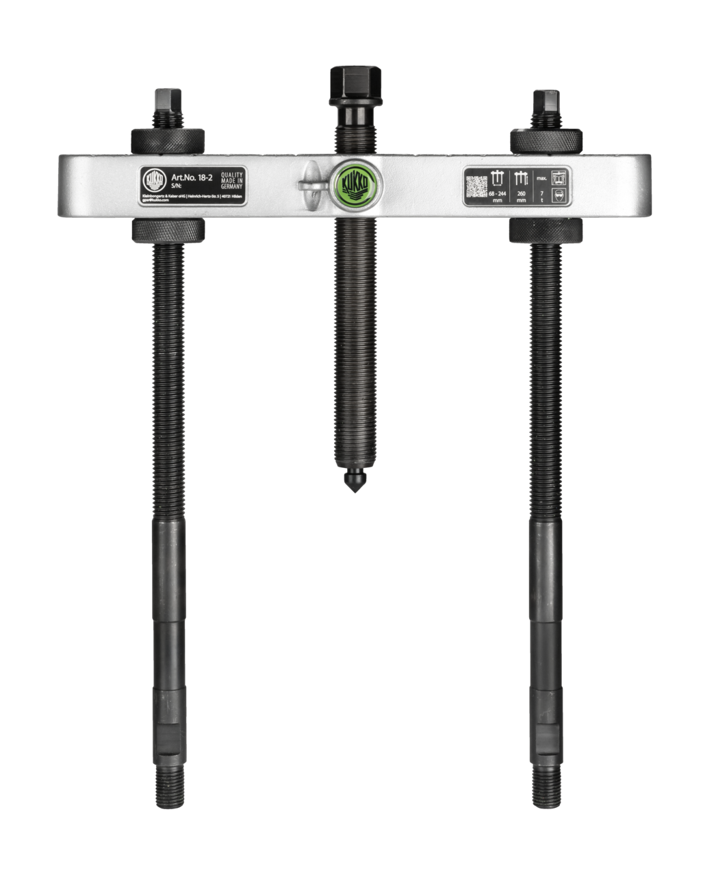 kukko 18-2 puller 60-200/250 mm for pulling flat-lying or thin-walled parts in craft, industry, and workshops when there is not enough s