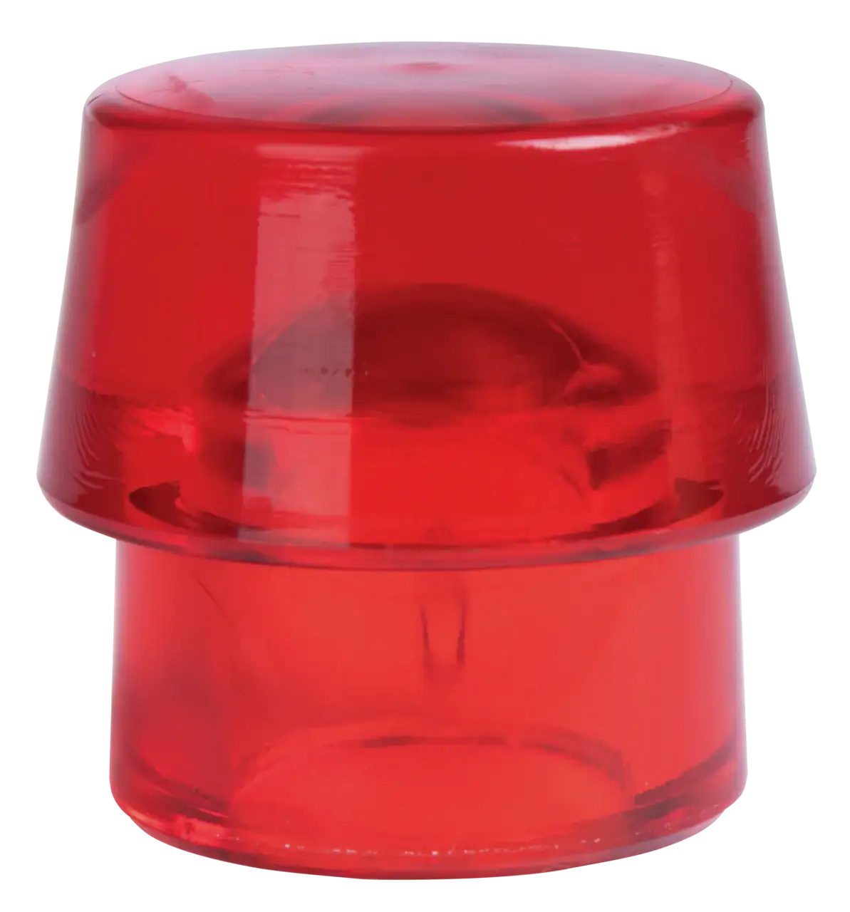 Red industrial LED warning light lens for safety and emergency signaling
