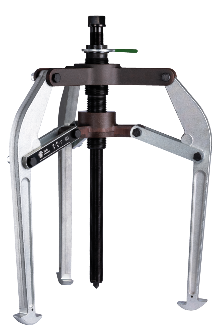 kukko 12-7 3-arm puller 650 x 350 mm with pre-adjustable puller hooks for internal and external pullers for external and internal extraction is used for pulling bearings, gears, discs, etc