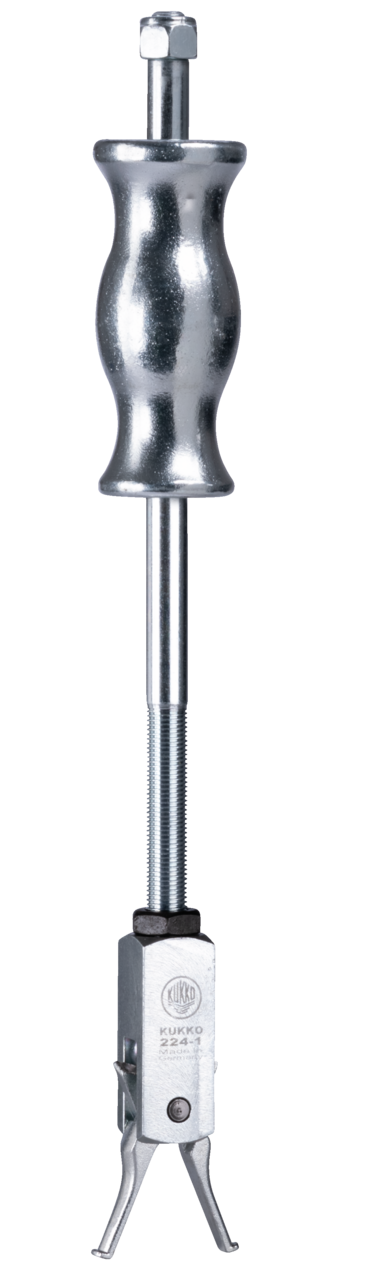 kukko 224-1 internal extractor with slide hammer ø 12-35 mm for extracting small end and guide bearings, bearing rings, and similar parts in crafts, workshops, and