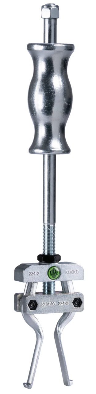 kukko 224-2 internal extractor with slide hammer for extracting small end and guide bearings, bearing rings, and similar parts in crafts, workshops, and