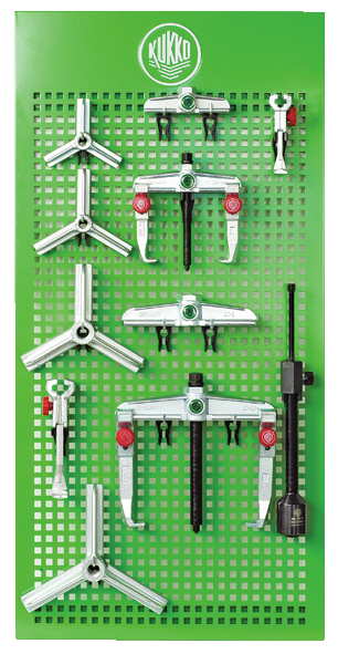 kukko wt-002 puller range  hydraulic external extraction - top for hydraulic external extraction is a wall panel stocked with suitable tools for use and storage in wor