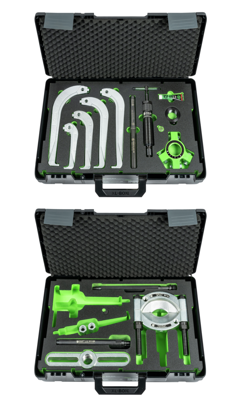 kukko 845-855 hydraulic universal puller set for pulling and separating bearings, gears, discs, etc