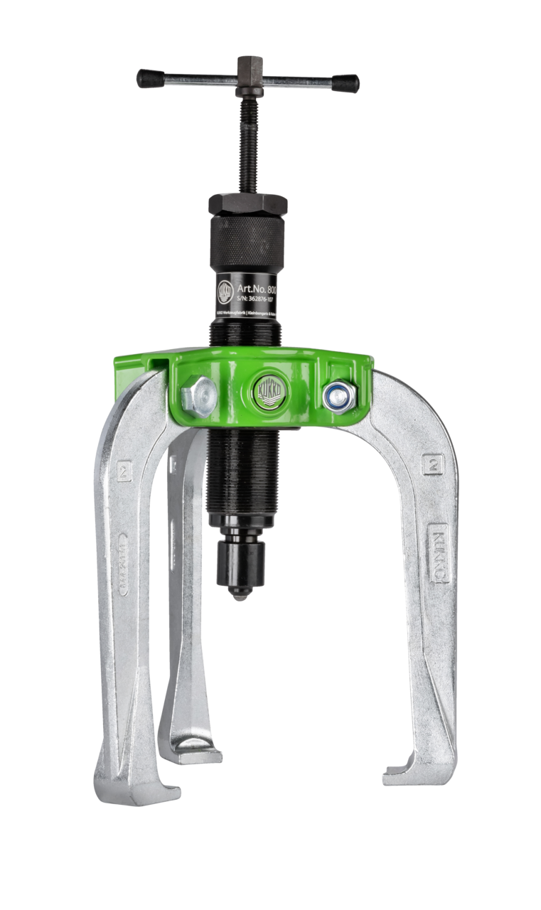 kukko 845-2-b handy, 3-arm puller with power-transmitting, self-centering puller legs and grease-hydraulic spindle (tractive force up to 10 t) for pulling especially tight-fitting bearings, gears, and discs in all common sizes for crafts, workshop