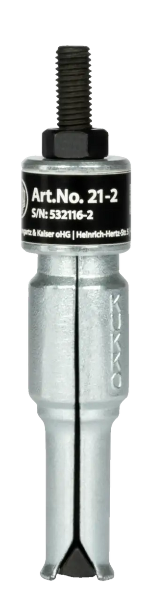 Metal bearing puller extractor tool with labeled part number and threaded bolt