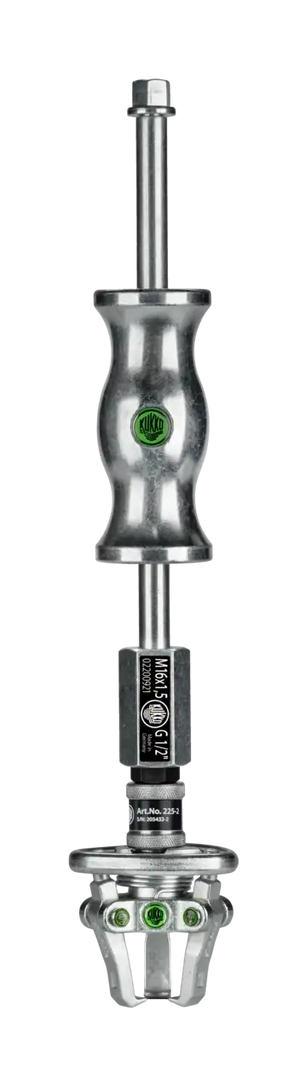 Steel slide hammer bearing puller tool with three-jaw grip for industrial use