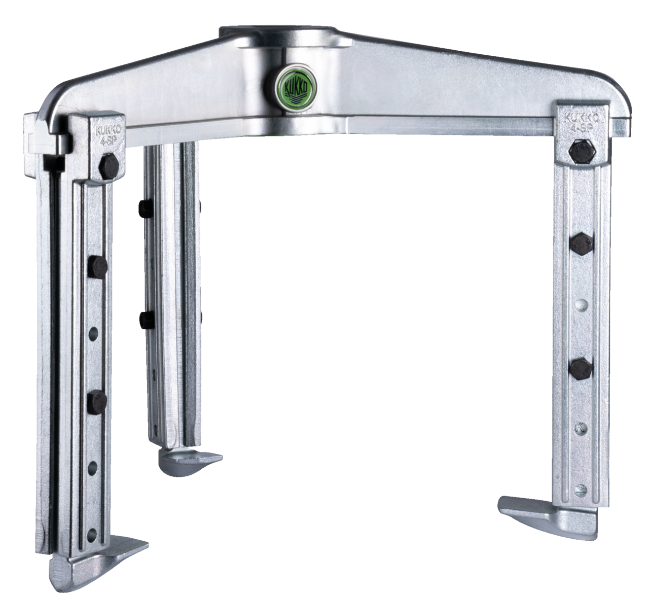 kukko y20-11-1 3-jaw puller with adjustable reach, up to 500 mm spread, up to 500 mm reach (without hydraulic hollow piston cylinder) for pulling particularly large and stuck bearings, gears, discs, etc