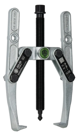 Heavy-duty two-jaw gear puller tool with threaded spindle, for industrial maintenance use