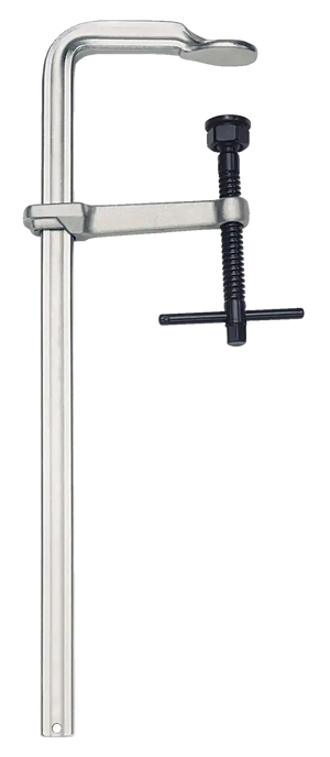 Heavy-duty F-clamp metal bar clamp with adjustable screw for woodworking and shop tools