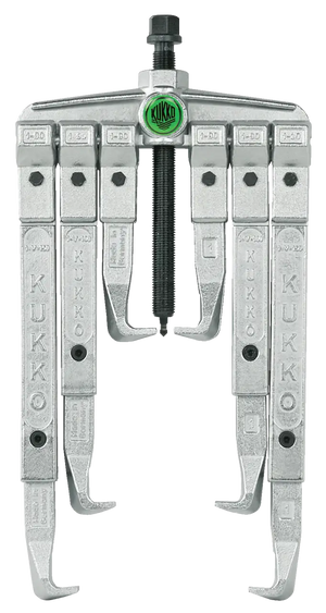 Heavy-duty Kukko gear puller tool with multiple arms for industrial mechanical applications