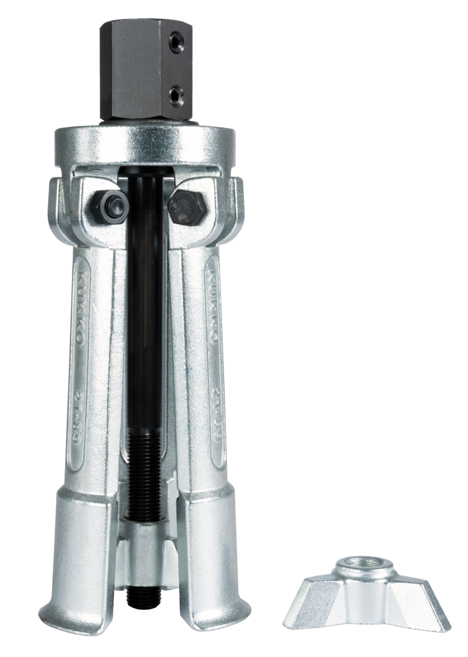 kukko 21-89 3-jaw internal extractor with span 56 mm - 110 mm,  insertion depth for pulling out internal bearings, bearing outer rings, and bushings in craftsmanship, workshops, and in